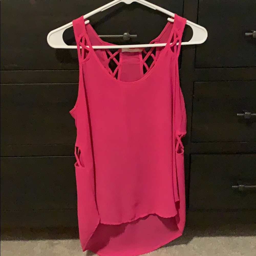 Sheer pink tank